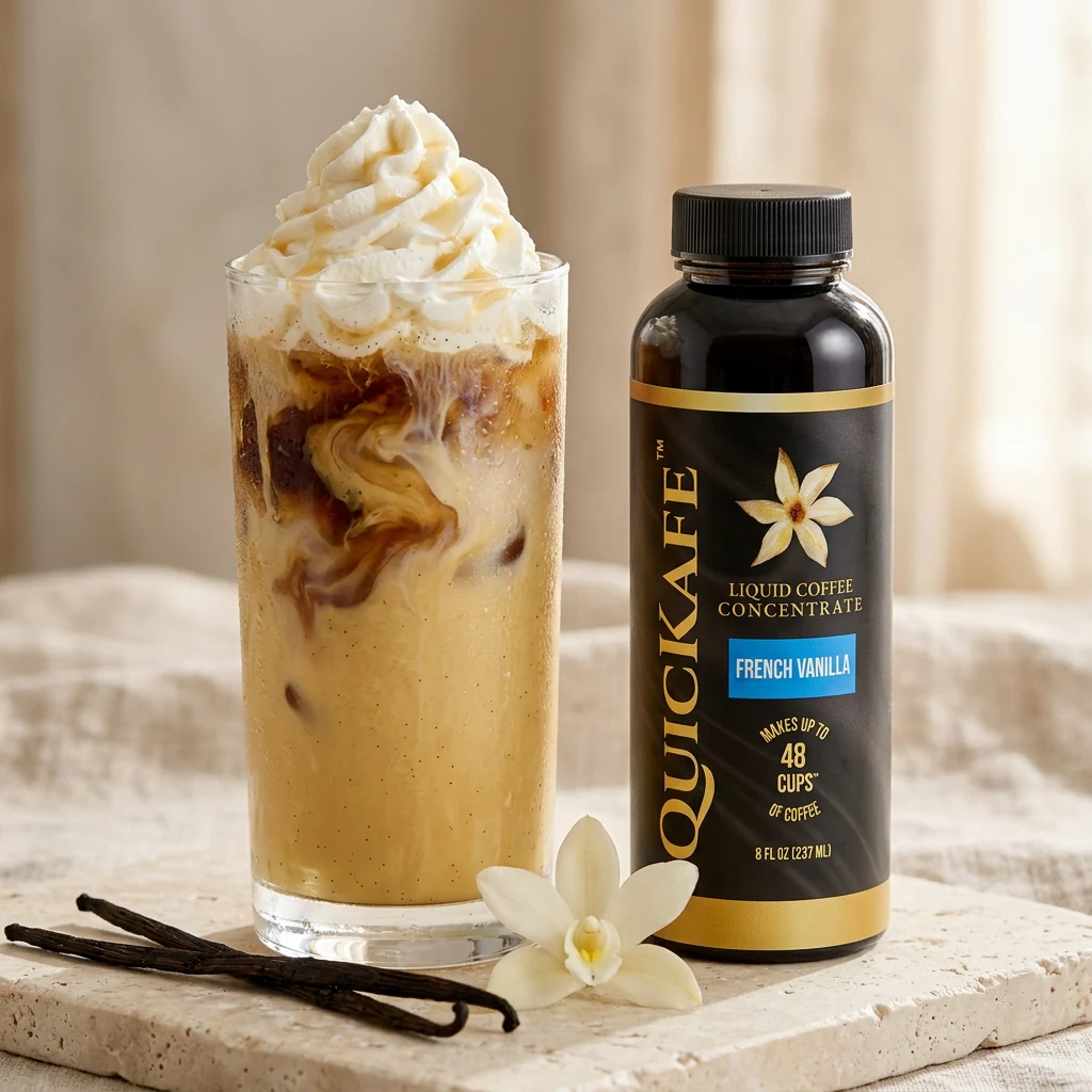 QuicKafe FRENCH VANILLA — 8 oz Liquid Coffee Concentrate